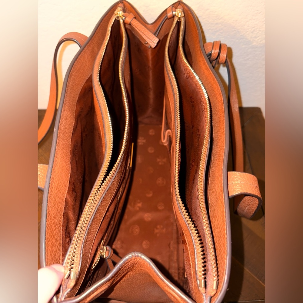 Tory Burch Brown Leather Tote with Tassel NWOT - Picture 13 of 16